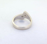 Sculptural Sterling Silver Satin Finish Mexican Ring 6g Size N1/2