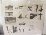 2 x Vintage Military Photograph Collage Posters. Machine guns, soldiers etc