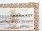 Vintage Winchester Warranty Certificate. 114719D. US & Canada Version #6