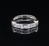 0.35ct Brilliant Cut Diamond Channel Set 14ct White Gold Ring K1/2 Val $2410