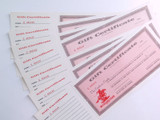 Group lot of Vintage Winchester Gift Certificate Slips. Sequential order lots