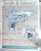 Original Smith & Wesson 9mm Pistol Poster