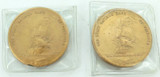 2 x Stokes 1970 State Bank of Victoria Captain Cook Medallions Original Sleeves