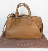 Ladies Celine, Paris Triptyque Leather Handbag with Dustcover in Camel Brown