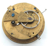 Rare 1800s Australian Retailer, Sawtell Adelaide Fusee Pocket Watch Movement.