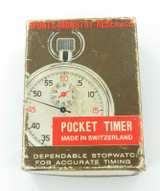Vintage Swiss "Pocket Timer" Stopwatch Box.