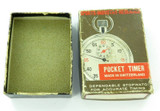 Vintage Swiss "Pocket Timer" Stopwatch Box.