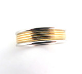 Vintage Tiffany & Co Platinum & 18ct Yellow Gold Wedding Style Band 9.7g Sz T