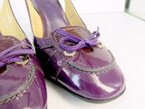 Tod's 'Jodie Chanel Laccetto' Purple Slingback Pumps, size 37.5 EU