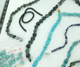 Large Job Lot Unfinished Necklaces + Some Loose Beads. Good Resale Potential !