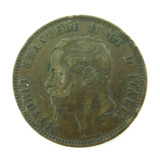 Nice Grade Italian / Italy 1866N 10 Centesimi Coin.