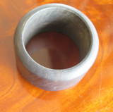 Smooth Carved Ebony Wood Chunky Bangle Cuff Modernistic Style 114.6g