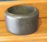 Smooth Carved Ebony Wood Chunky Bangle Cuff Modernistic Style 114.6g