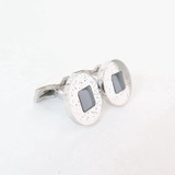 Pair of Vintage ST. Dupont Paris Chrome Plated Cufflinks