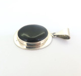 Stunning Modernistic Style Sterling Silver & Onyx Mexican Pendant 12g