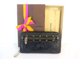 Louis Vuitton Studded Black Suhali Zippy Wallet Purse in original box