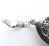 Stunning Handmade Sterling Silver & Turquoise Pendant Enhance 12.3g