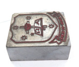 Rare Vintage Solid Metal Printers Die, Mold, Logo. Emmanuel College, Gold Coast