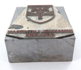 Vintage Solid Metal Printers Die, Mold, Logo. Immanuel Lutheran College, Buderim