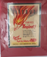 SUPER RARE Australian WW2 Cautionary Poster by Harry Garnet Kelly “The Fire Bug"