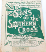 1908 Australiana Rare Patriotic Music Sheet. "Sons of The Southern Cross"