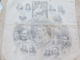 1800s Rare Unusual NSW International Expo / Queen Victoria Souvenir Pillow Case