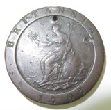 1797 UK George III Cartwheel Twopence. Australian Proclamation Coin.