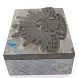 Australian Rising Sun. Rare Vintage Solid Metal Printers Die, Mold, Cast, Logo.