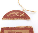 Super Rare WW1 April 1918 Patriotic Fund Railway Soldiers Day Cardboard Tag.