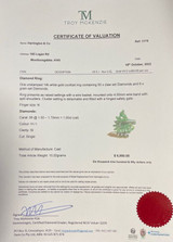 A Vintage 1.00ct Diamond Set 14ct White Gold Cluster Ring / Pendant Val $6950