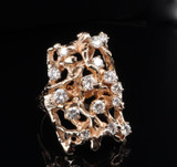 A Vintage 1.51ct Diamond Set 14ct Gold Cluster Ring Size Z Val $8570