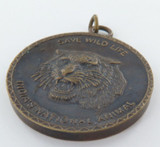 Large Vintage High Relief Bronze Medallion. India, Save Wild Life. 41mm 31.7gr