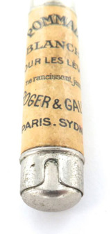 RARE / VINTAGE Roger & Gallet Pommade Blanche Tiny Metal Cylinder.