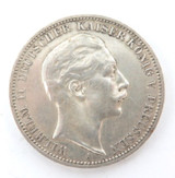 Nice Grade 1910A German 3 Marks .900 Silver Coin. Specs 33mm 16.6g.