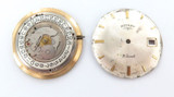 Vintage Rotary 21J Date Cal. 1702/08 Mens Watch Movement & Dial.