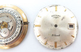 Vintage Rotary 21J Date Cal. 1702/08 Mens Watch Movement & Dial.