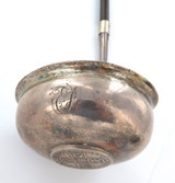 Rare 1720 George I Sterling Silver Toddy Ladle with Embedded 1720 Shilling.