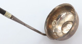 Rare 1720 George I Sterling Silver Toddy Ladle with Embedded 1720 Shilling.