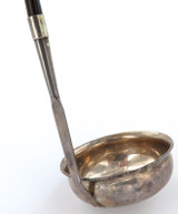 Rare 1720 George I Sterling Silver Toddy Ladle with Embedded 1720 Shilling.