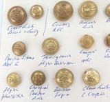 Rare Interesting Lot 18 Various Vintage Shipping Lines Jacket Buttons.