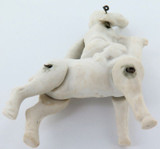 1800s Victorian Era Bisque / Parian Ware Style Articulated Figure. Boy on Goat.