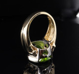 A Vintage Large Peridot 14ct Yellow Gold Ladies Cocktail Ring Size O Val $15605