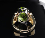 A Vintage Large Peridot 14ct Yellow Gold Ladies Cocktail Ring Size O Val $15605