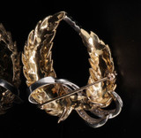 Vintage Large 18ct Gold 0.80ct Diamond Wheat Sheaf Brooch Val $9850