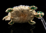 G. Buccellati Turtle 18ct Two Colour Gold Diamond Emerald & Mabe Pearl Brooch