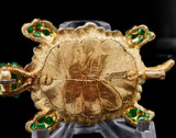 G. Buccellati Turtle 18ct Two Colour Gold Diamond Emerald & Mabe Pearl Brooch