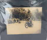 Rare 1946 Ballarat Motorbike Race Large Photo. Junior T.T. Ballarat 1/1/46, 3rd.