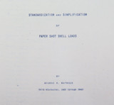 Winchester 'Standardisation and Simplification of Paper Shell Loads' Book