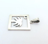 Sterling Silver Palm Tree Cut Out Design Pendant 9.1g