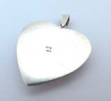 Vintage Sterling Silver Decorative Heart Shaped Pendant 6.7g